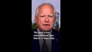 WATCH: ‘We need a two-state solution,’ says Harris VP pick Walz