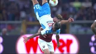 Elseid Hysaj Breaks His Sternum in a HORRIFIC Fall (Torino vs Napoli 0:0)