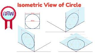 Isometric View of Circle Drawing: Engineering Drawing Tutorial for Precision and Clarity!