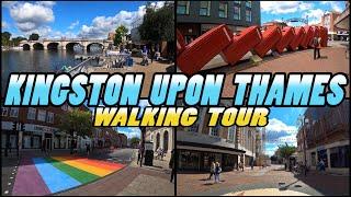 KINGSTON UPON THAMES Walking Tour - London - England (4k)