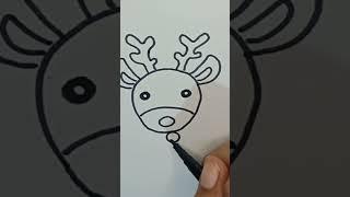 วาดกวางเรนเดียร์แบบง่ายๆ How to draw Reindeer