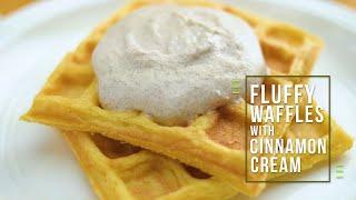 Keto Fluffy Waffles with Cinnamon Cream