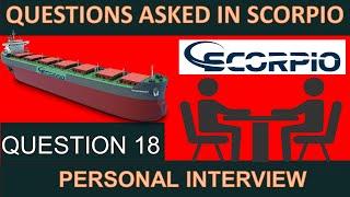 Scorpio Personal Interview Questions Asked || Merchant Navy Placement Question 18 ||Marine RedFox