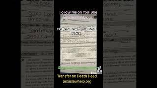 Texas Estate Planning 101, texaslawhelp.org Transfer on Death (house) Deed, Transfer Motor Vehicle