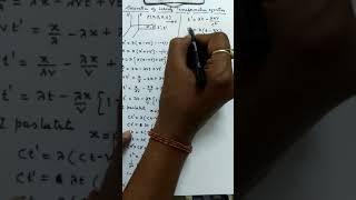 Derivation of Lorentz Transformation (Learn only in 8 minutes)