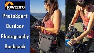 Lowepro PhotoSport Outdoor Backpack BP 24L AW III, lightweight camera bag for walking cycling