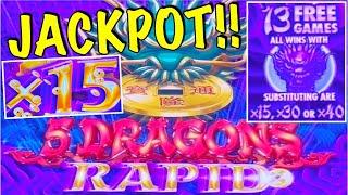 MOM picks MYSTERY for UPGRADED FREE GAMES!! 5 Dragons Rapid! JACKPOT HANDPAY 