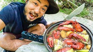 HUGE INVASIVE CRAWFISH Catch and Cook