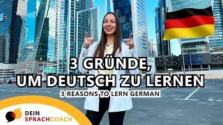 3 GRÜNDE, UM DEUTSCH ZU LERNEN (Grammatik | Wortschatz | Motivation)