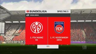 FC 25 |Runde 5 Bundesliga | FSV Mainz 05 vs FC Heidenheim 1846 | Bundesliga 2024/2025 | 4K