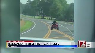 Illegal dirt bike riding arrests in Durham