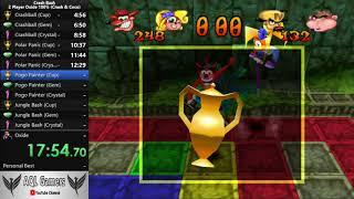 [Speedrun Oxide 100%] Crash Bash 2 players with Crash and Coco - 2:42:00