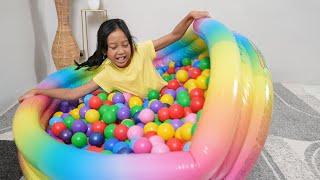 Looking for Chacha Minis While Playing Slides and Taking a Ball Bath