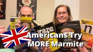 Americans Try MORE Marmite Snacks! Oatcakes, Nuts, Graze