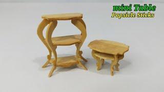 Mini furniture from popsicle, dollhouse