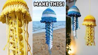 How to Crochet a Jellyfish - NO WEAVE IN NEEDED!  SO CUTE! | Brunaticality Crochet