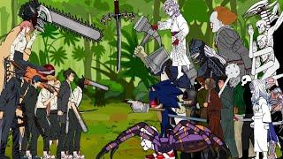 Chainsaw Man, Chainsaw Titan VS Darkness Devil, Rui, Cartoon Cat - Drawing Cartoon2