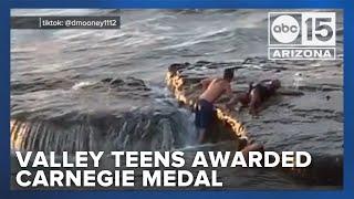 Valley teens awarded Carnegie Medal for brave water rescue