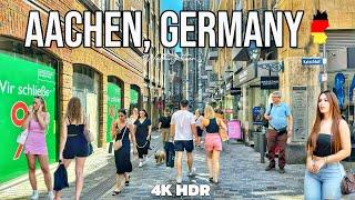 Aachen City,Germany/ walking tour in Aachen, Germany 4K HDR Summer 2024