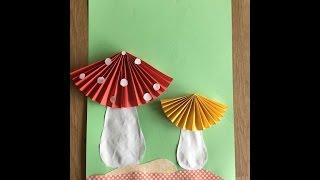 kids applique craft  - mushrooms from paper