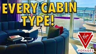 Touring EVERY Cabin Type Onboard Virgin Voyages Scarlet Lady! From Inside Cabins to Rockstar Suites!