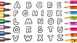 APPRENDRE L'ALPHABET Coloriage des lettres vidéo pour enfants & Planète coloriage