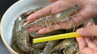 How to Make Perfectly Cooked Shrimp Every Time，Remove the shrimp thread  [Awesome] ，エビの糸を取り除く