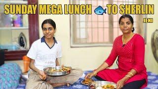 ஷெர்லினுக்கு அமோக  பந்தி விருந்து... // MEGA NONVEG  LUNCH  | Jeni