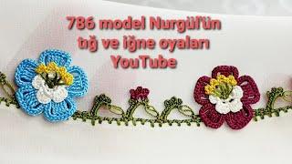 #crochet#puntillas#handmade#kinitting#786 kolay ara çimeni ile 780 modelin motifini sabitleme işlemi