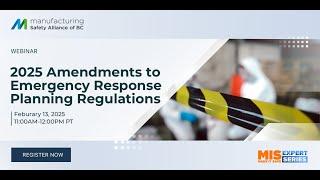 Webinar | 2025 Amendments to Emergency Response Planning Regulations