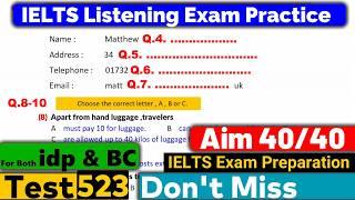 IELTS Listening Practice Test 2024 with Answers [Real Exam - 523 ]