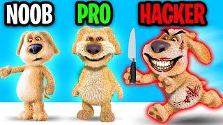 Can We Go NOOB vs PRO vs HACKER In This CREEPY TALKING BEN APP!? (BEN CAN SEE YOU!?)