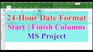 24 Hour Date Format - MS Project