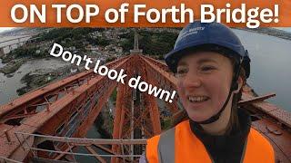 A rare glimpse at the view from the VERY TOP of The Forth Bridge!