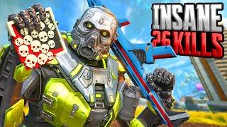 INSANE Caustic 26 KILLS and 5,400 Damage Apex Legends Gameplay Season 19