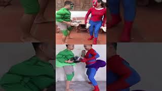 Spiderman and Hulk the Funny Obedece Dance #trending #spiderman #funny #shorts#2