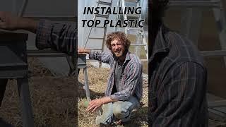 How to Install Top Cover Greenhouse Plastic | YouTube #shorts