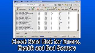 Check Hard Disk for Errors, Health and Bad Sectors