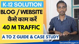 K-12 Solution Blog Traffic Case Study | 40 M Traffic | Micro Niche Ideas | Learn CBSE