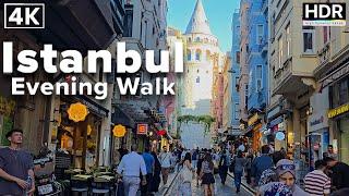 Istanbul, Galata Tower Evening Walking Tour | 4K HDR