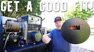 PANCAKE WELDING HOOD (NEW CARBON FIBER WELDING HOOD & HOW TO SAND A NEW PANCAKE TO FIT)