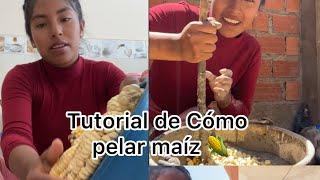 Tutorial de cómo pelar maíz  🫢