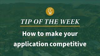 Learn how to make your first year application competitive