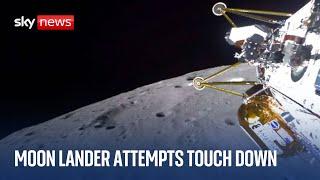 Spacecraft attempts to land on moon