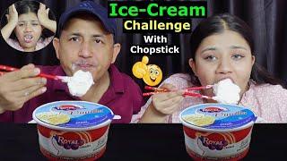 ICE CREAM EATING CHALLENGE  WITH CHOPSTICKS @BudaBudiVlogs @MeroNepaliKitchen