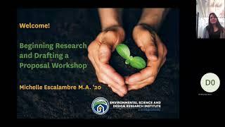 Part 1: Beginning Research and Drafting a Proposal workshop