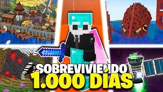 SOBREVIVÍ 1.000 DÍAS en MINECRAFT SUPERVIVENCIA no HARDCORE (PELÍCULA)