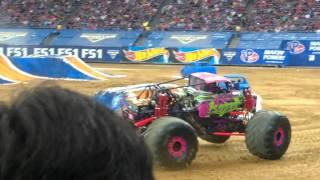 Wild Flower and Ice Cream Man racing Monster Jam Houston  2 12 2017