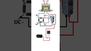 AC to DC converter circuit diagram #shorts #mrengineer #electrical