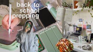 prepping for back to school | what’s in my bag + essentials, desk organizing, cooking